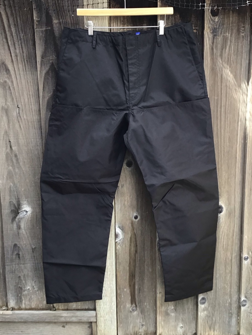 Yeezy Gap Balenciaga Nylon Coated Pants Mens Size 38 Black Utility Tech Trousers